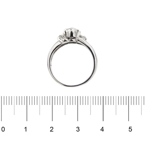 Bague Bague - Aigue-marine et diamants en or blanc 18 ct 58 Facettes 21456