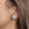 Boucles d'oreilles Boucles d’oreilles puces - Diamants taille brillant en or blanc et or jaune 18 kt 58 Facettes 22616