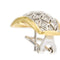 Boucles d'oreilles Boucles d’oreilles puces - Diamants taille brillant en or blanc et or jaune 18 kt 58 Facettes 22616