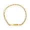 Bracelet Bracelet homme maille œil de tigre en or jaune 18 ct avec plaque 58 Facettes 25474