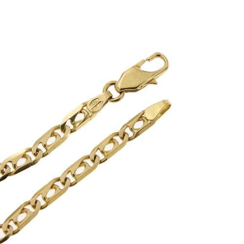 Bracelet Bracelet homme maille œil de tigre en or jaune 18 ct avec plaque 58 Facettes 25474