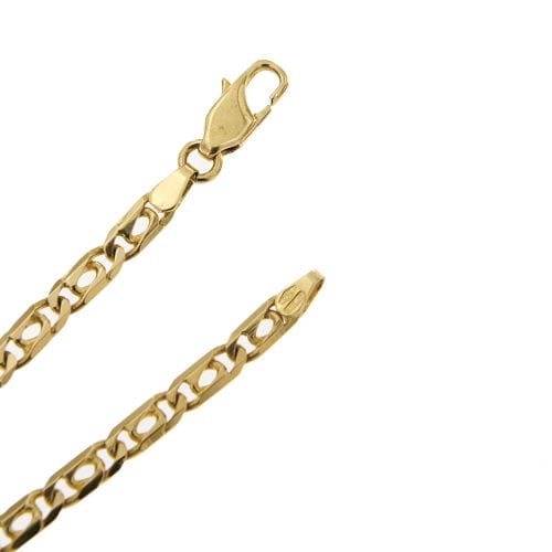Bracelet Bracelet homme maille œil de tigre en or jaune 18 ct avec plaque 58 Facettes 25474