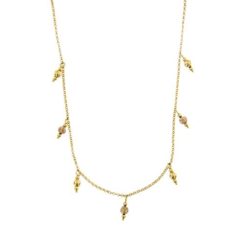 Collier Collier - chaîne maille rolò en or jaune 18 ct avec pampilles 58 Facettes 22973