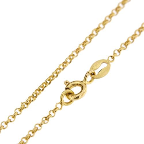 Collier Collier - chaîne maille rolò en or jaune 18 ct avec pampilles 58 Facettes 22973
