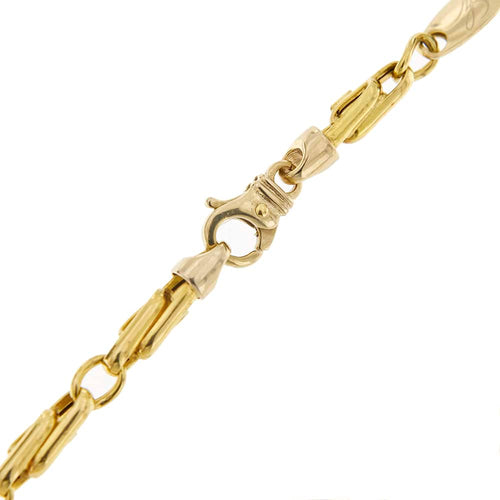 Collier Collier homme - Chaîne maille œil de tigre en or jaune et blanc 18 ct 58 Facettes 29660