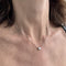 Collier Collier point lumineux avec diamant 0,50 ct en or blanc 18 ct 58 Facettes 22378