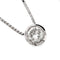 Collier Collier point lumineux avec diamant 0,50 ct en or blanc 18 ct 58 Facettes 22378