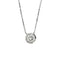 Collier Collier point lumineux avec diamant 0,50 ct en or blanc 18 ct 58 Facettes 22378