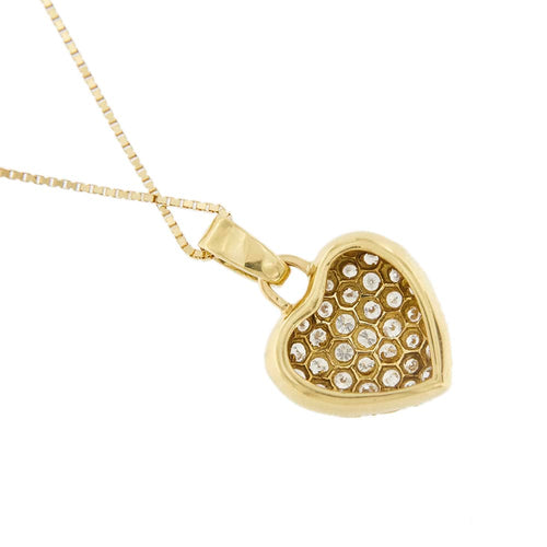 Collier Unoaerre - Collier maille vénitienne avec pendentif cœur en or jaune et diamants 58 Facettes 32739