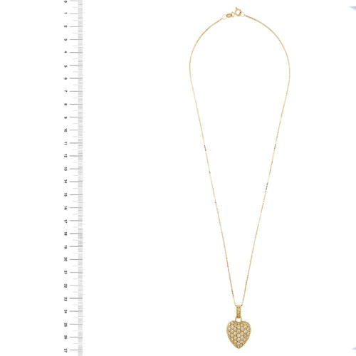 Collier Unoaerre - Collier maille vénitienne avec pendentif cœur en or jaune et diamants 58 Facettes 32739