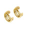 Boucles d'oreilles Boucles d’oreilles créoles ouvertes en or jaune 18 ct et diamants 58 Facettes 27191