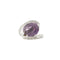 Bague Bague contrariée en or blanc 18 ct avec améthyste et diamants 58 Facettes 29391