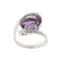 Bague Bague contrariée en or blanc 18 ct avec améthyste et diamants 58 Facettes 29391