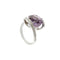Bague Bague contrariée en or blanc 18 ct avec améthyste et diamants 58 Facettes 29391