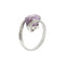 Bague Bague contrariée en or blanc 18 ct avec améthyste et diamants 58 Facettes 29391