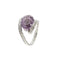 Bague Bague contrariée en or blanc 18 ct avec améthyste et diamants 58 Facettes 29391