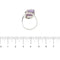 Bague Bague contrariée en or blanc 18 ct avec améthyste et diamants 58 Facettes 29391