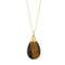 Collier Collier - pendentif œil de tigre en or jaune 18 carats 58 Facettes 35055