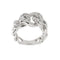 Bague Bague maille gourmette en or blanc 18 ct et diamants 58 Facettes 35796
