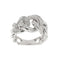 Bague Bague maille gourmette en or blanc 18 ct et diamants 58 Facettes 35796