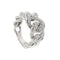 Bague Bague maille gourmette en or blanc 18 ct et diamants 58 Facettes 35796