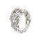 Bague Bague maille gourmette en or blanc 18 ct et diamants 58 Facettes 35796