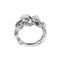 Bague Bague maille gourmette en or blanc 18 ct et diamants 58 Facettes 35796