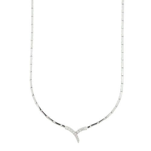 Collier Salvini - Collier à segments en or blanc 18 ct et diamants 58 Facettes 32630