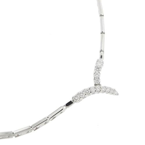 Collier Salvini - Collier à segments en or blanc 18 ct et diamants 58 Facettes 32630
