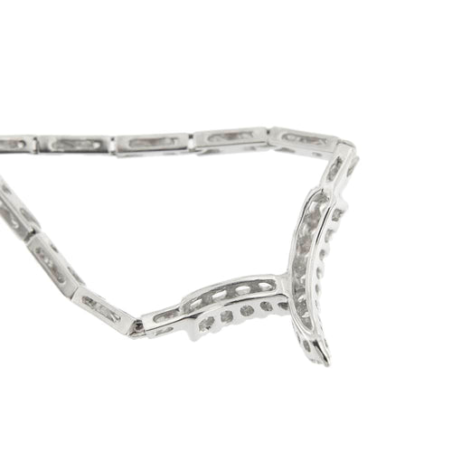 Collier Salvini - Collier à segments en or blanc 18 ct et diamants 58 Facettes 32630