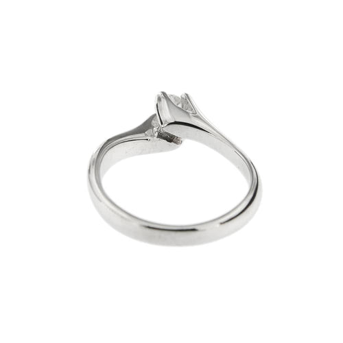 Bague 52 Bague solitaire - diamant 0,14 ct en or blanc 18 ct 58 Facettes 31624