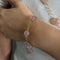 Bracelet Bracelet en or jaune 18 ct avec quartz rose 58 Facettes 28141B