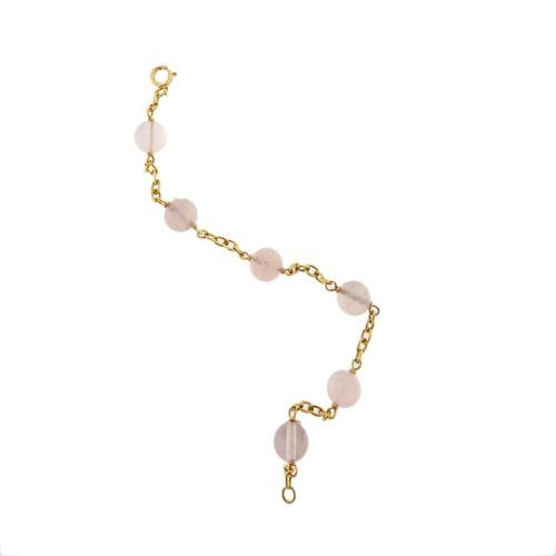 Bracelet Bracelet en or jaune 18 ct avec quartz rose 58 Facettes 28141B