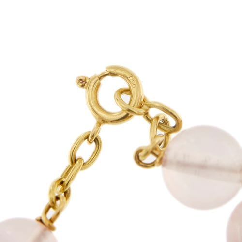 Bracelet Bracelet en or jaune 18 ct avec quartz rose 58 Facettes 28141B