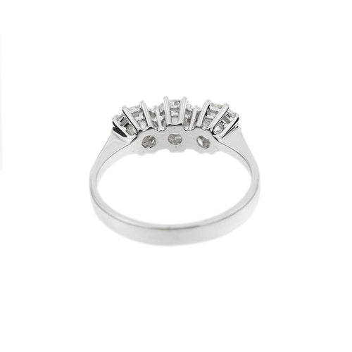 Bague Bague trilogy - 3 diamants taille brillant en or blanc 18 ct 58 Facettes 35813