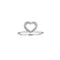 Bague 54 Donna Oro - Bague cœur en or blanc 18 kt et diamants 58 Facettes 23750