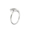 Bague 54 Donna Oro - Bague cœur en or blanc 18 kt et diamants 58 Facettes 23750