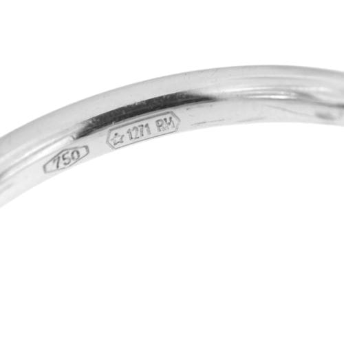 Bague 54 Donna Oro - Bague cœur en or blanc 18 kt et diamants 58 Facettes 23750