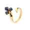 Bague 54 Bague contrarié ouverte en or jaune 18 ct avec saphirs 58 Facettes 34048