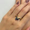 Bague 54 Bague contrarié ouverte en or jaune 18 ct avec saphirs 58 Facettes 34048
