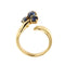 Bague 54 Bague contrarié ouverte en or jaune 18 ct avec saphirs 58 Facettes 34048