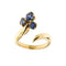 Bague 54 Bague contrarié ouverte en or jaune 18 ct avec saphirs 58 Facettes 34048