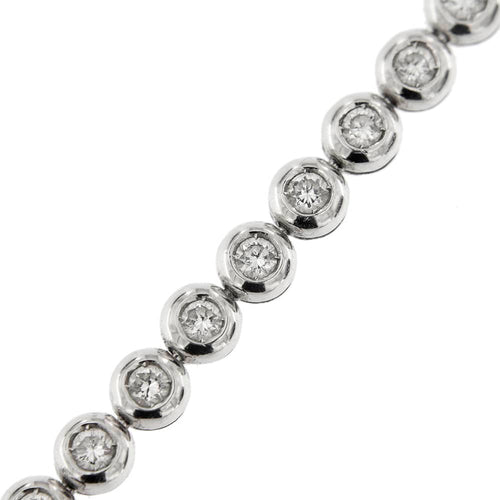 Bracelet Bracelet tennis - diamants 2,88 ct en or blanc 18 k 58 Facettes 8868