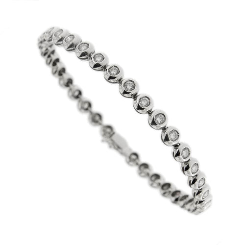 Bracelet Bracelet tennis - diamants 2,88 ct en or blanc 18 k 58 Facettes 8868