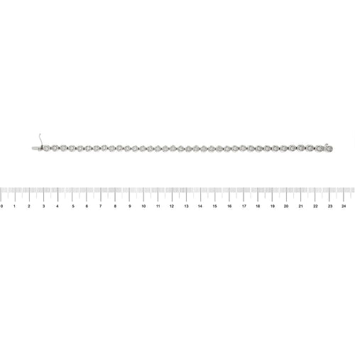 Bracelet Bracelet tennis - diamants 2,88 ct en or blanc 18 k 58 Facettes 8868