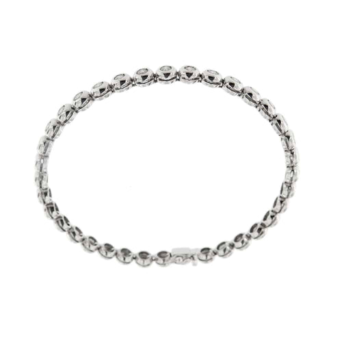 Bracelet Bracelet tennis - diamants 2,88 ct en or blanc 18 k 58 Facettes 8868