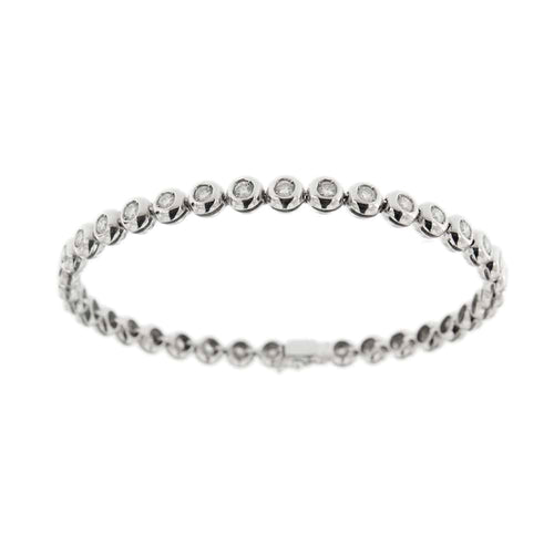 Bracelet Bracelet tennis - diamants 2,88 ct en or blanc 18 k 58 Facettes 8868