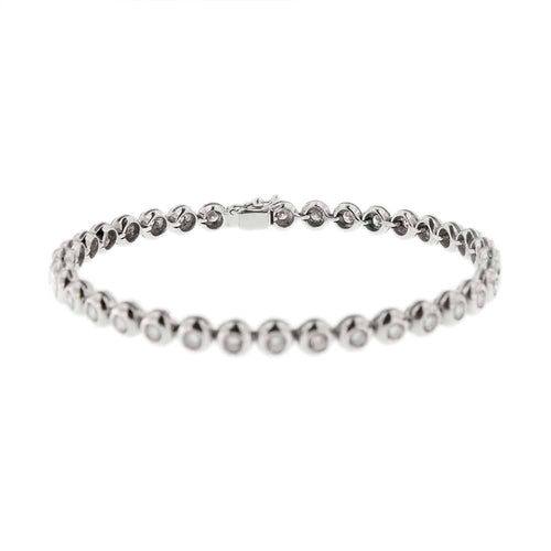 Bracelet Bracelet tennis - diamants 2,88 ct en or blanc 18 k 58 Facettes 8868