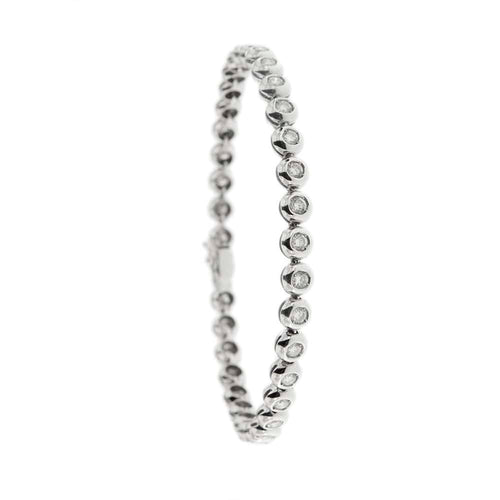 Bracelet Bracelet tennis - diamants 2,88 ct en or blanc 18 k 58 Facettes 8868
