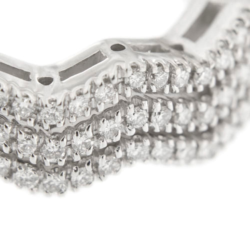 Bague 54 Bague zigzag rivière en or blanc 18 ct et diamants 0,60 ct 58 Facettes 11598